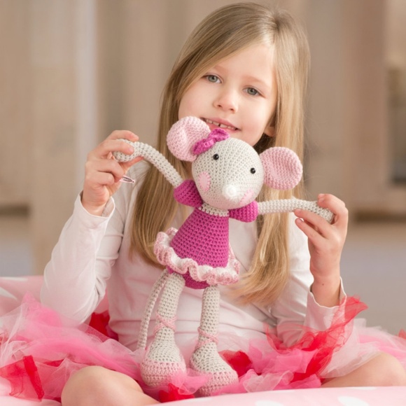 Handmade Amigurumi 🩰🐭Ballerina Mouse Crochet pet - Picture 10 of 10